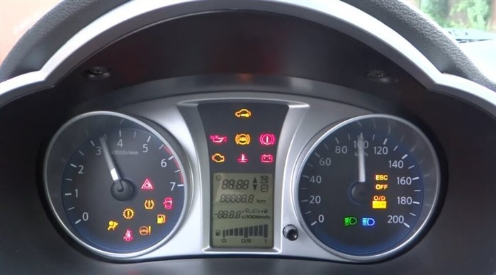 Рено Сандеро Ошибки на Панели Приборов © Щиток приборов Рено Сандеро Ошибки на Панели Приборов © Щиток приборов